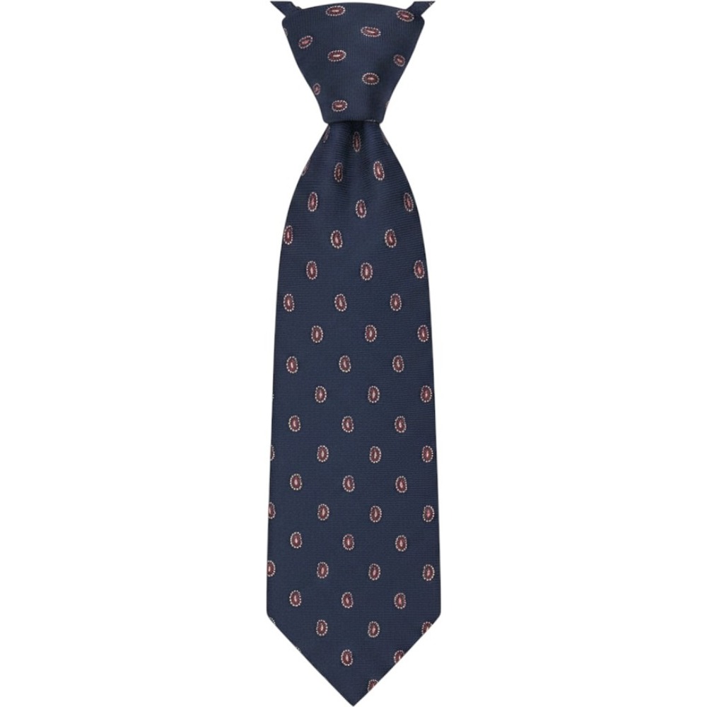 Gant Navy Tie With Red And Cream Micro Paisley‎ Print. A Classic Style 2.75 Wide